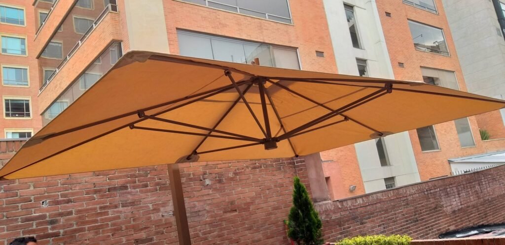 Parasol tipo sombrilla para terraza y restaurante en Bogotá - Carpas De Cubrir