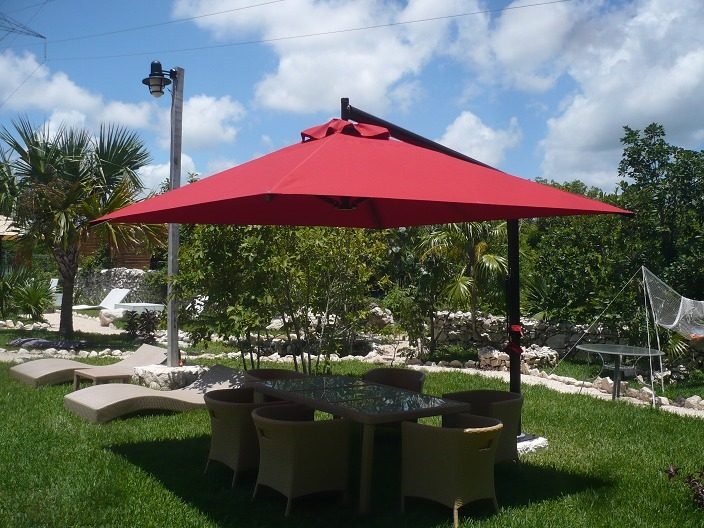 Parasol tipo sombrilla para terraza y restaurante en Bogotá - Carpas De Cubrir
